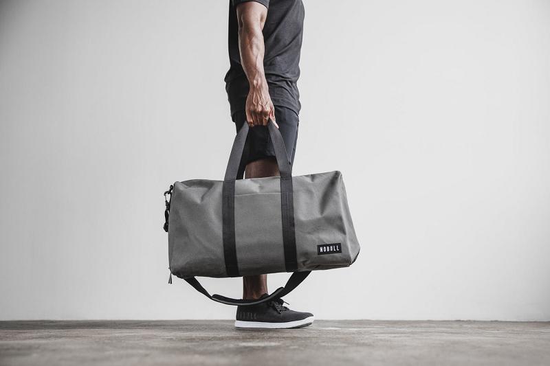 Men's Nobull Waxed Canvas Duffle Bags Dark / Grey | SG O2568K